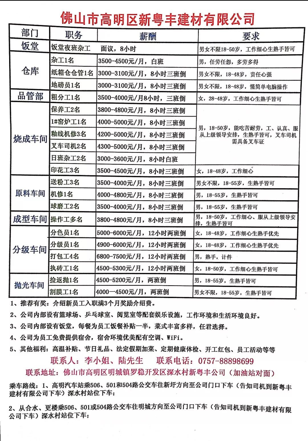 陈店最新招聘启事